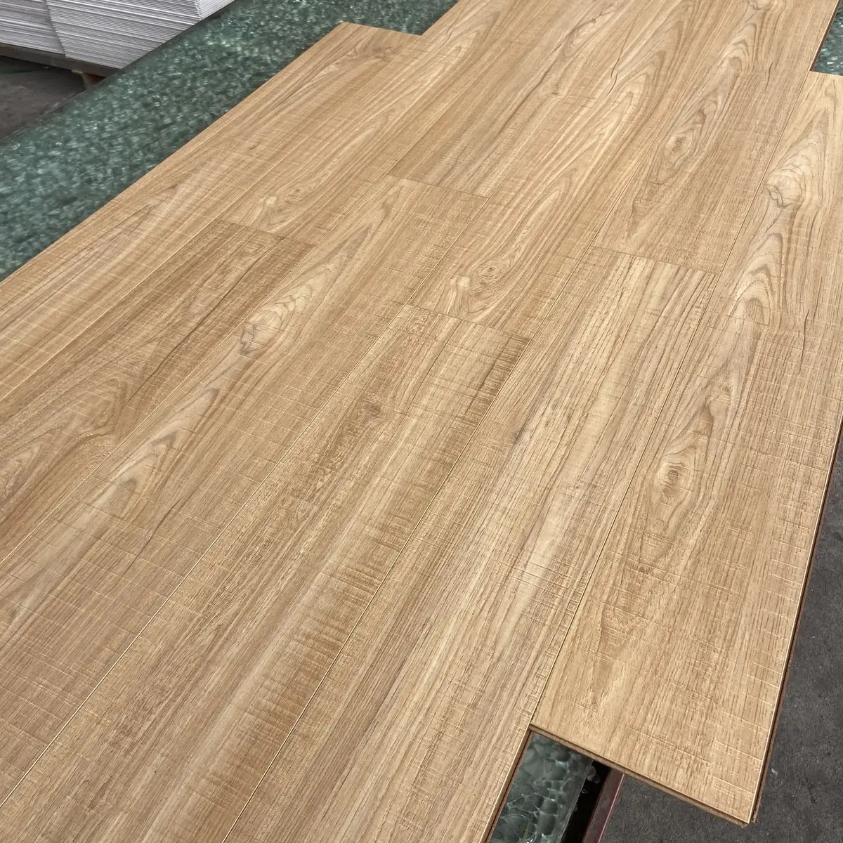 High Quality AC3 Wax edge Waterproof Wood Laminate flooring with 10/12/14mm thickness