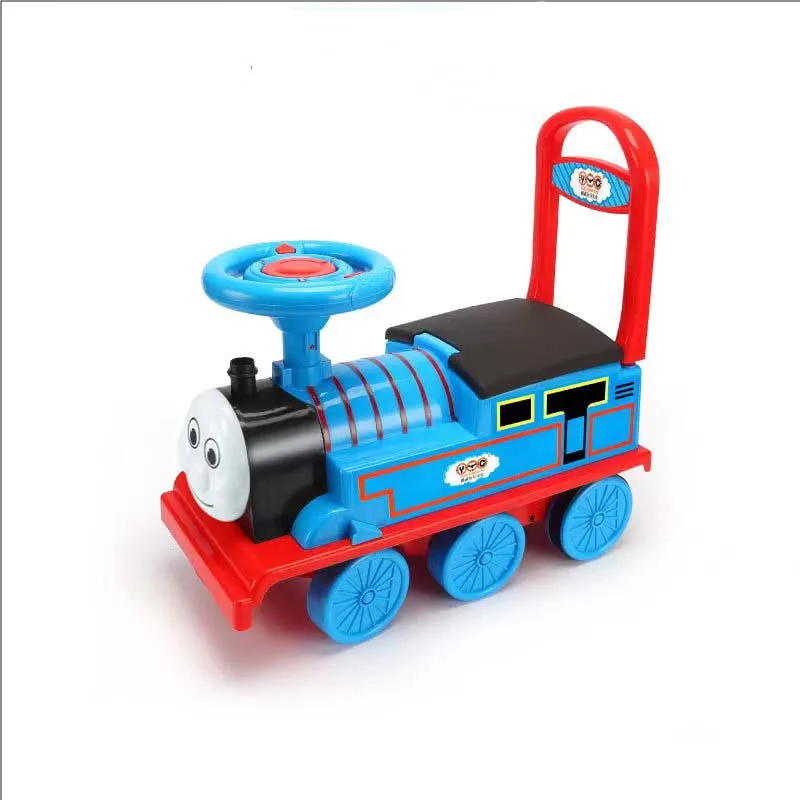 New products design electric ride on mall mini train blue cars with track slide multiple functions  for children kids babies