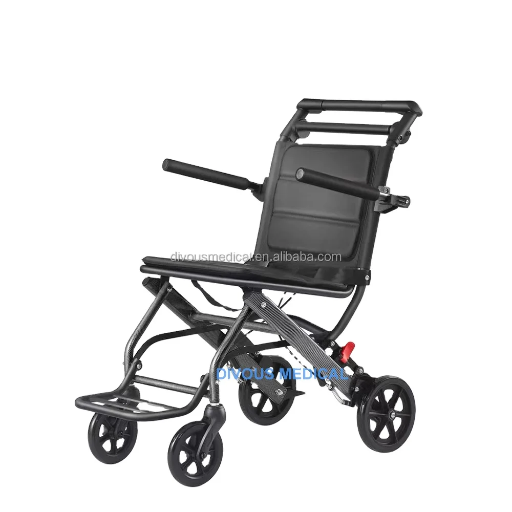 New product high quality ultra lightly folding manual travel wheelchair for disabled and  elderly could carry on the plane