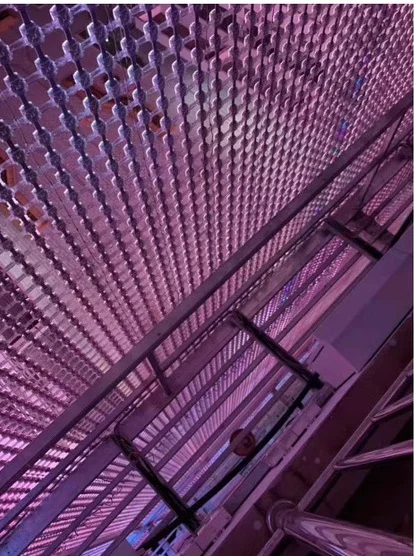 LED transparent pixel advertising image number screen high-definition full-color P100 transparent curtain wall grid screen