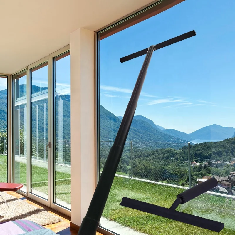 OEM/ODM Retractable Shower Squeegee Customized Silicone Floor Wipers Window Washer Water Blade with Long Handle