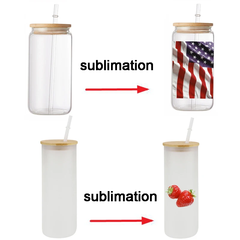 32oz 40oz 16oz blue Classic Can Tumbler Glasses Lead-Free Cute Drinking Glasses 32 16 Ounce Customize Logo glass tumblers handle