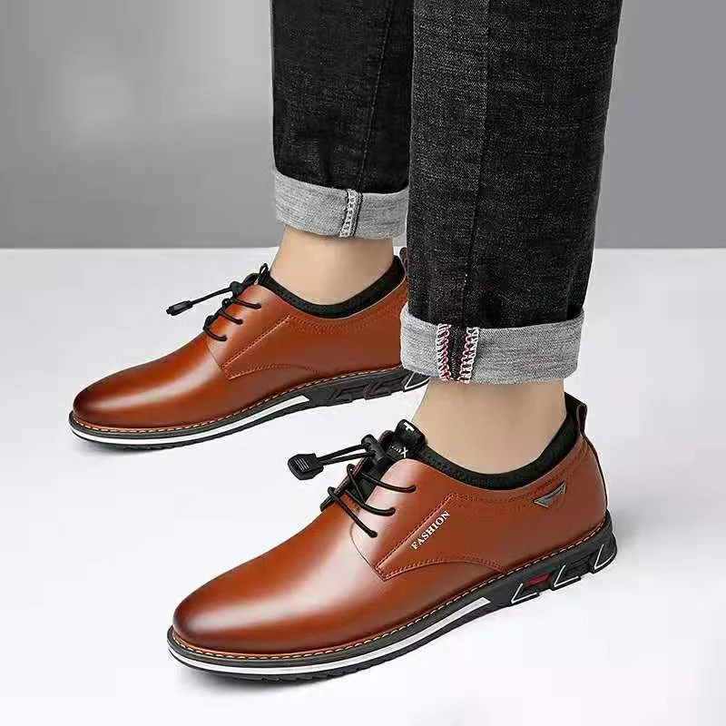 Latest Design Large Size Classic Office Casual Fancy Style Original High Quality Business Black Dress Shoes Leather Shoes Men