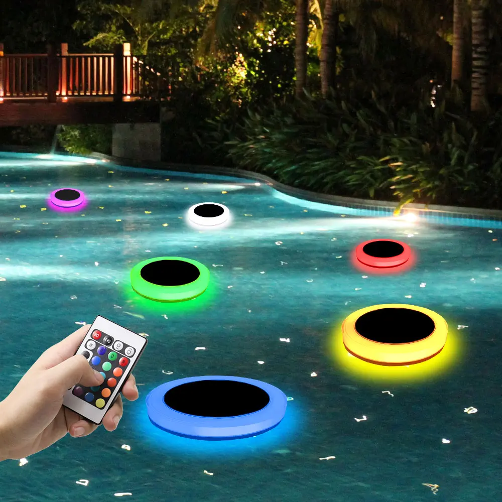 solar with battery floating underwater led swimming pool lights with Remote Control