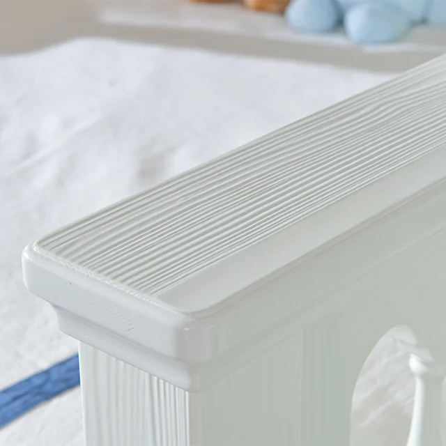 Sampo kingdom European style white paint Finland solid pine  wooden kids bunk bed for kids customized furniture