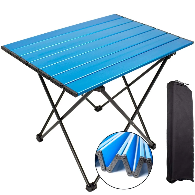 Custom Logo Outdoor Portable Light Weight Aluminum Easy Folding Camping Table