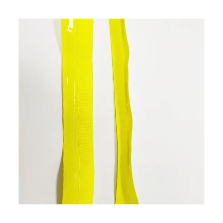 
Factory price sale 25mm wide yellow printing nylon folding elastic band for clothing 
