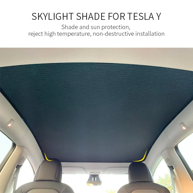 Heat Insulation Summer car essentials All covered panoramic Top and Rear glass car accessories sunshade for tesla model y