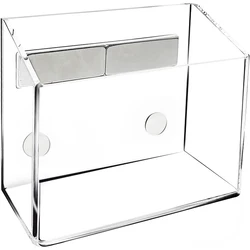 Two Compartments Clear Desk Organizer Storage Acrylic Magnetic Pencil Pen Nail Art Brush Pen Display Holder Stand For Office Hom