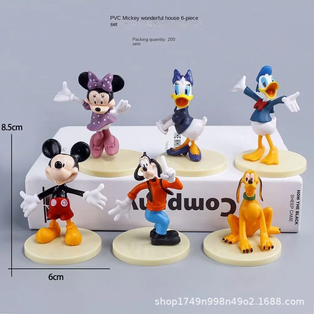 Mickey Minnie Miaomiaowu Gao Fei Pluto Donald Duck Decoration Hand-Made Model Cartoon Doll Cake Decoration