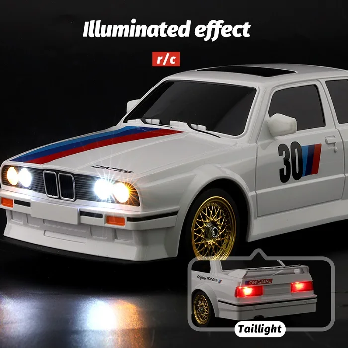 Vintage Design RTR Racing Car 30KM/H With Led Lights carros a control remoto para nios RC Drift Vehicle Toy For RC Hobby