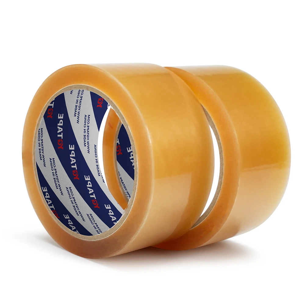 Factory price high adhesive clear brown colored nature rubber bopp tape custom design opp tape