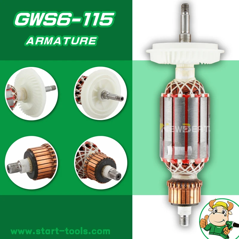 NewBeat High Quality Commutator Armatures Professional Manufacture of Angle Grinder Power Tool Spare Parts Armature Rotor