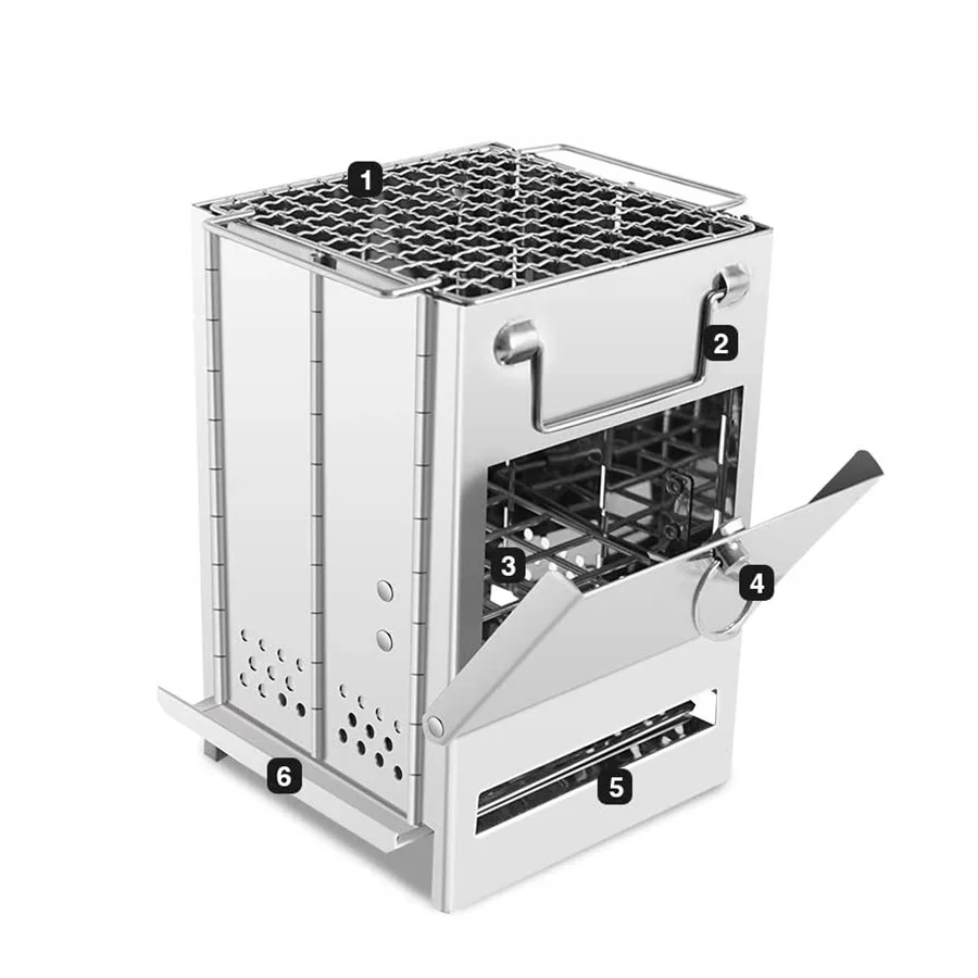 
Outdoor Folding Barbecue Stainless Steel Camping Picnic Stove 
