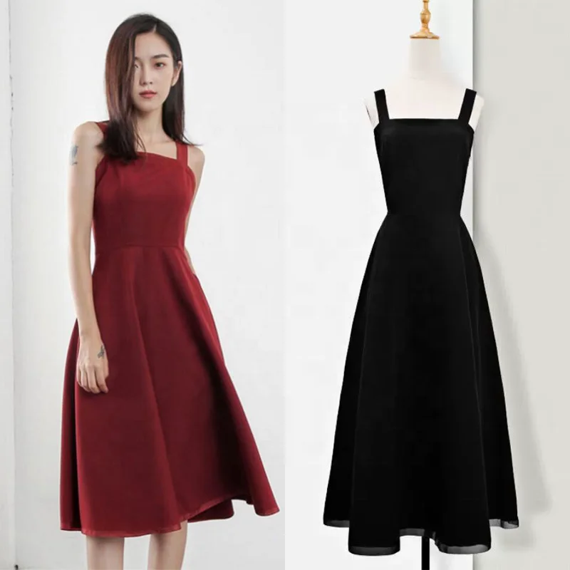 Wholesale Women Sleeveless Dress Latest Design Women Fashion Evening Dress Ladies Trendy Sleeveless Midi Dresses