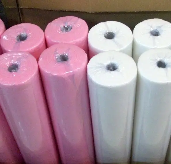 Nonwoven disposable bed sheet roll or sheets for Spa massage bed cover