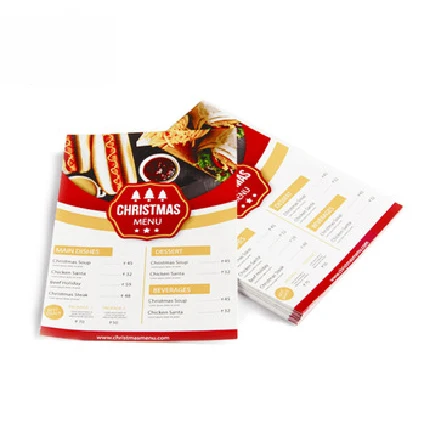 Restaurant Flyers Poster Leaflet Printing Service Art Paper Fast printing Fast delivery 210x285cm 157gsm