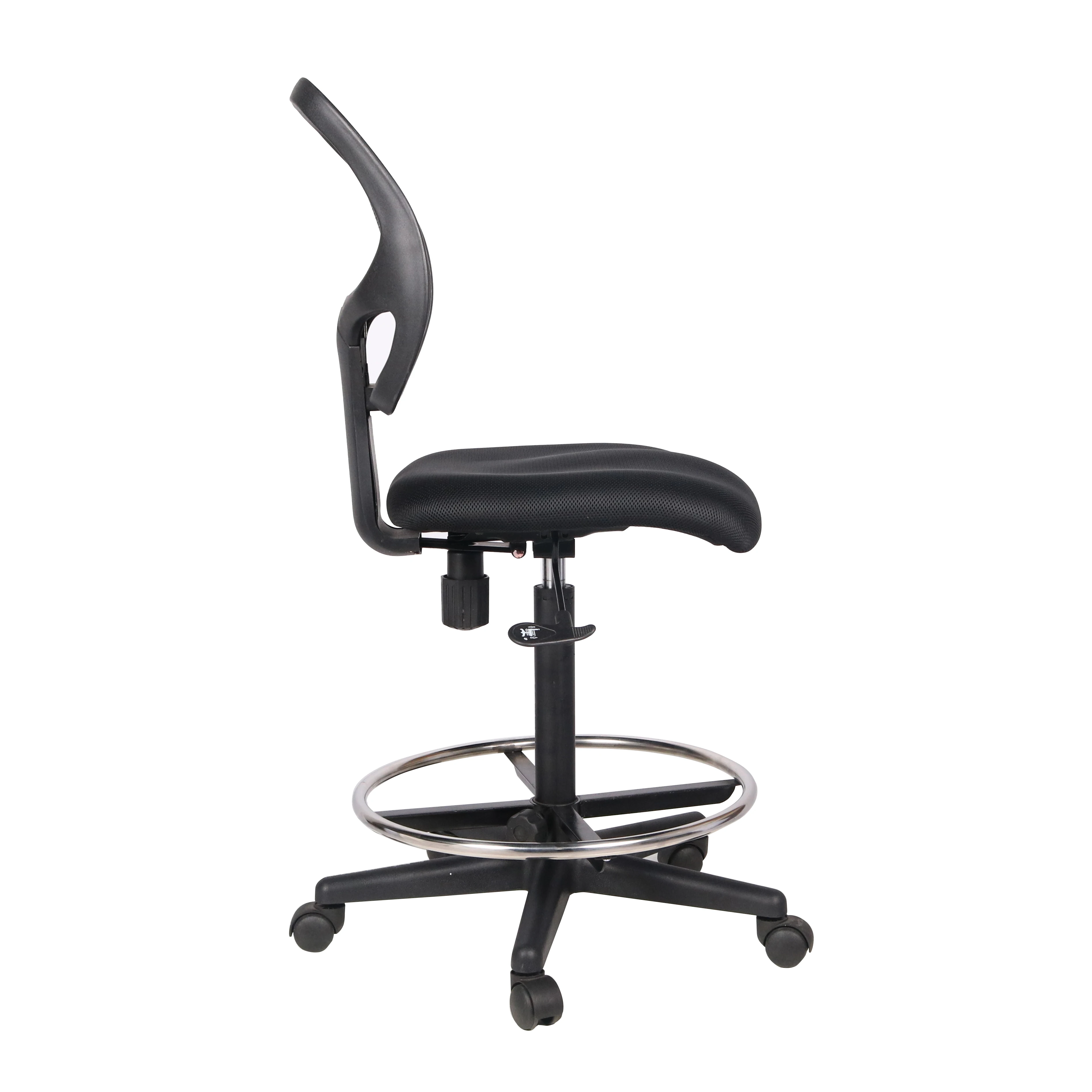 Bank Center Black Mesh Armless Ergonomic Office  Desk Stool Cashier Chair use in Bank