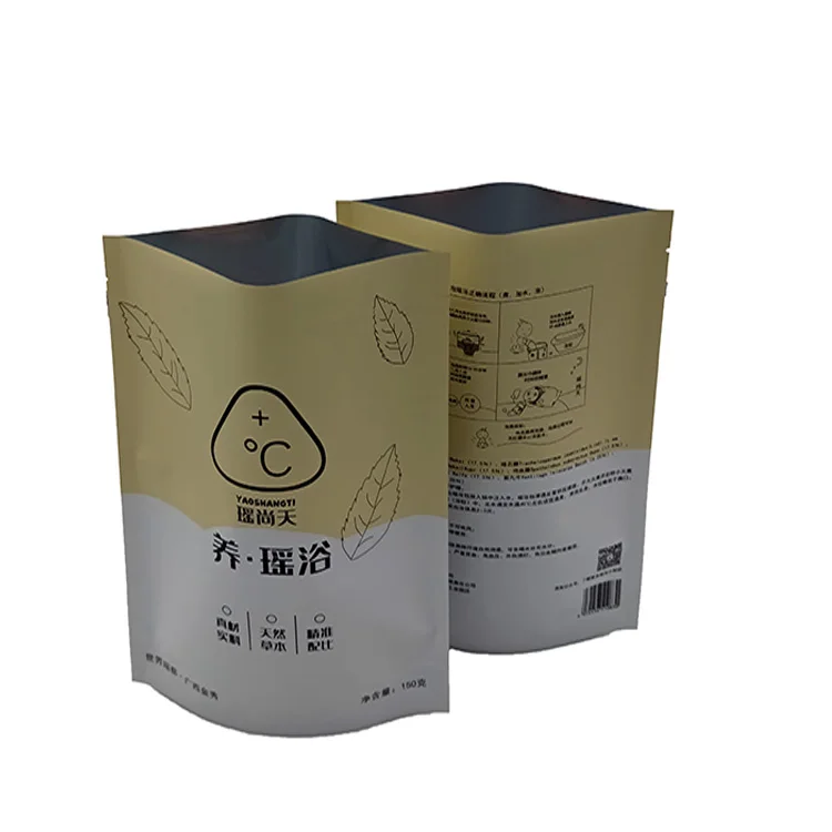 Custom Printed Bath Salt 150g  Packaging Resealable Soft Touch Stand Up Pouch Moisture Proof With Gravure Printed Vmpet Material