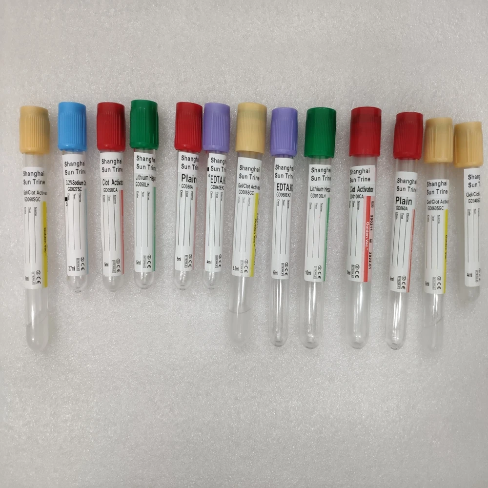 Anticoagulation Blood Collection Tube 3ml 4ml 5ml 8.5ml Gel & Heparin Tube Heparin Sodium + Gel ,Heparin Lithium + Gel Tube