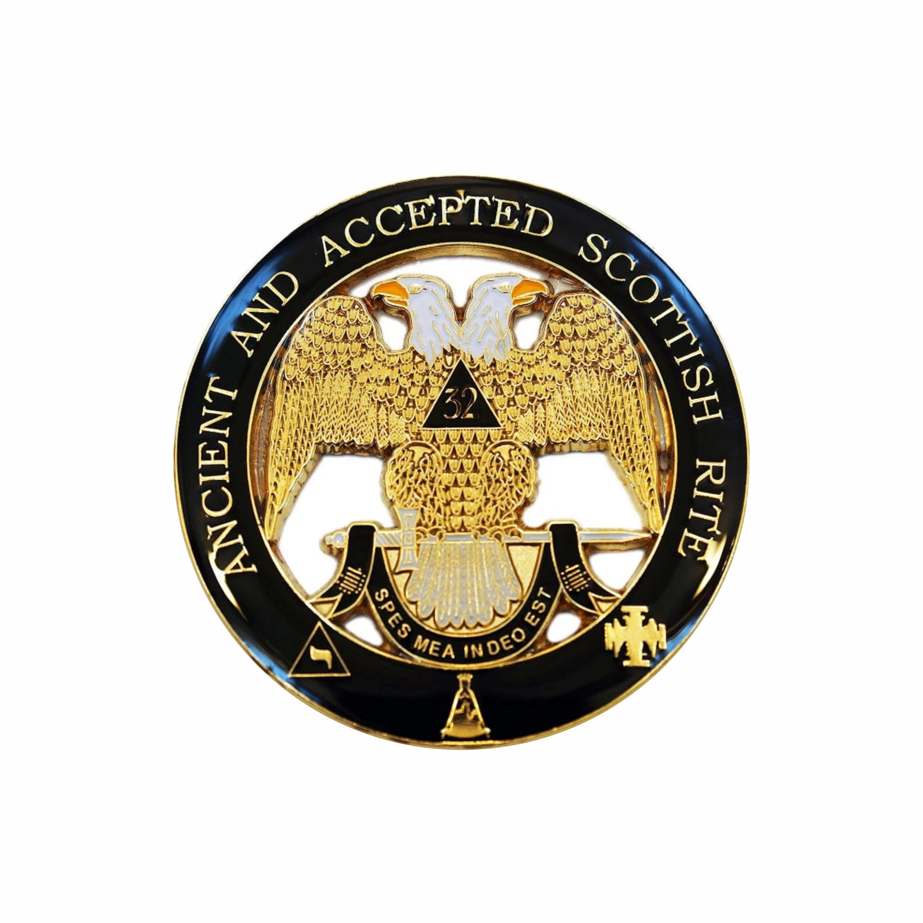 Ancient and Accepted Scottish Rite 32nd  Eagle Auto Emblem Car Badges Decals