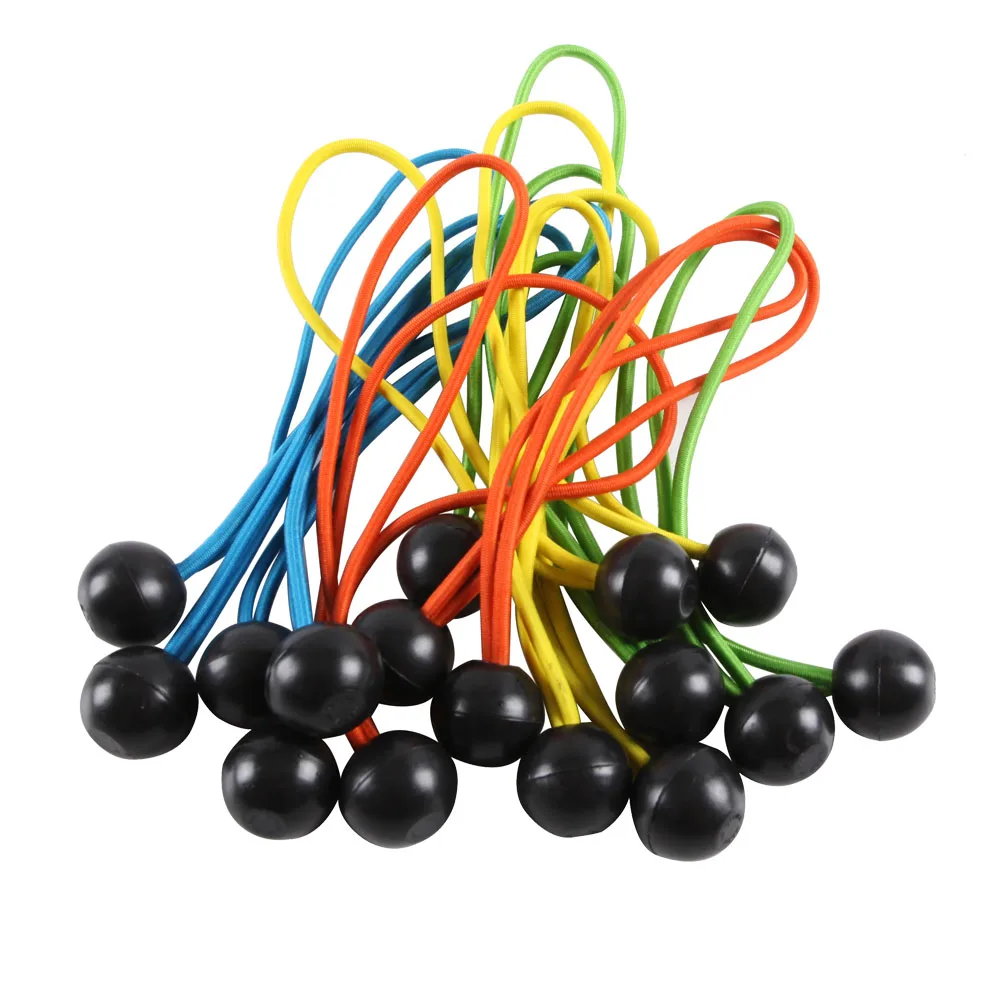 20pcs 20cm elastic bungee cord strap with balls