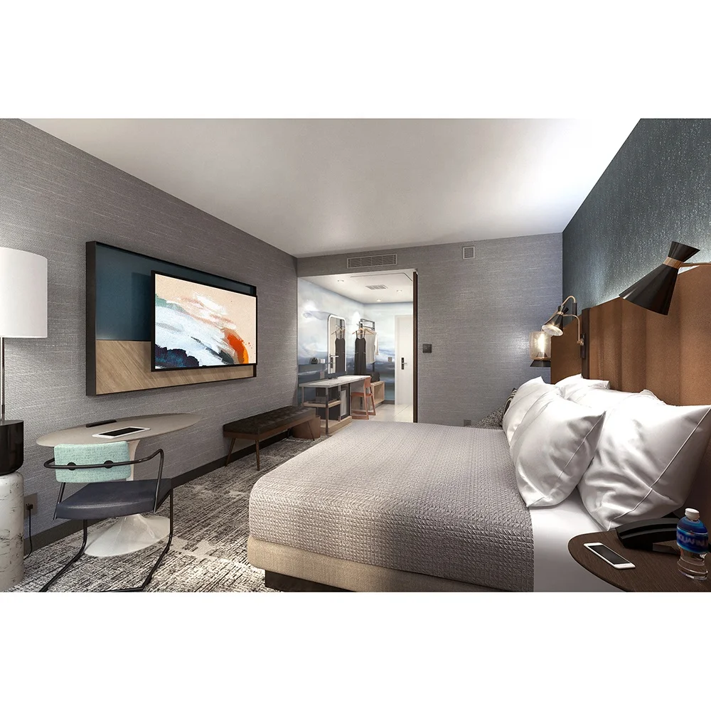 Tempo By Hliton Relaxing Hotel Guest Room Furniture King Premium Hotel Bedroom Sets