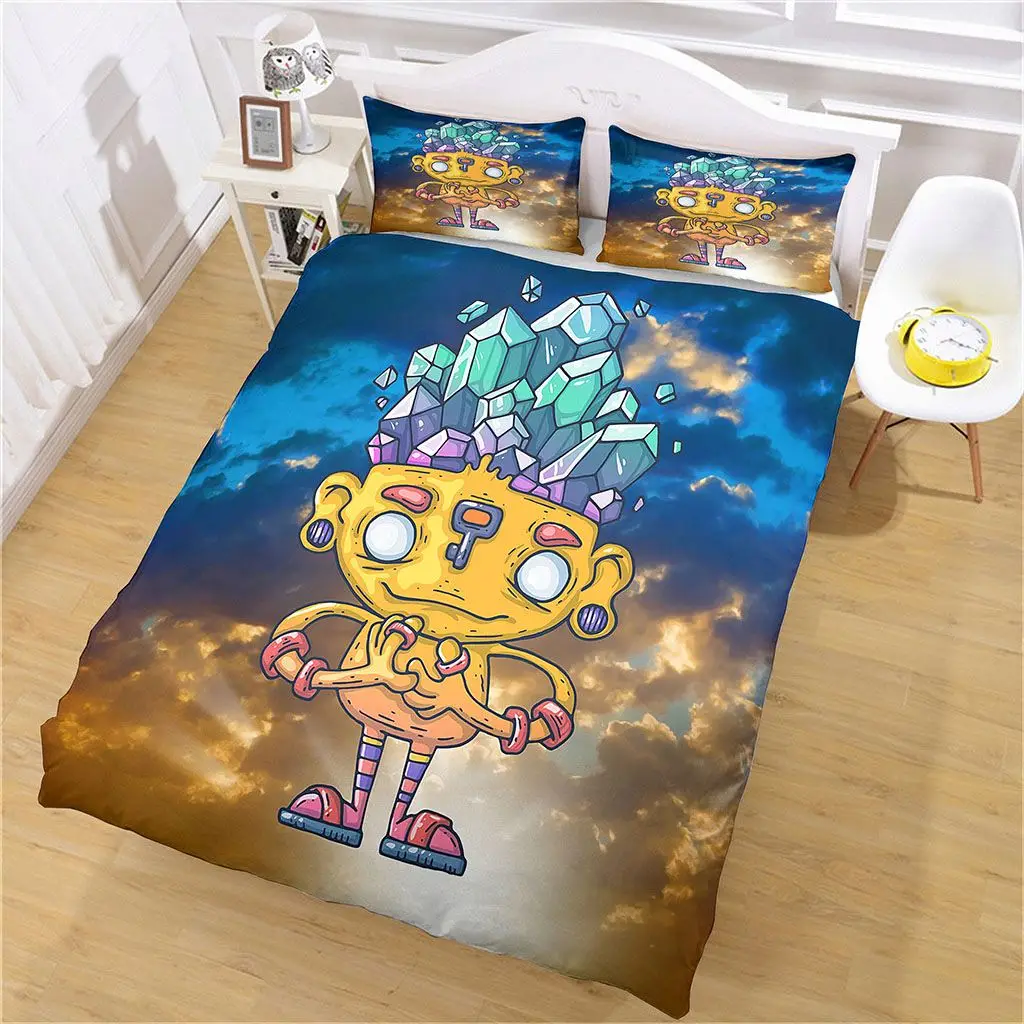 
Wholesale custom 3D Digital Football Basketball Printed 100% Polyester Fabric Bed Sheet Duvet Cover 