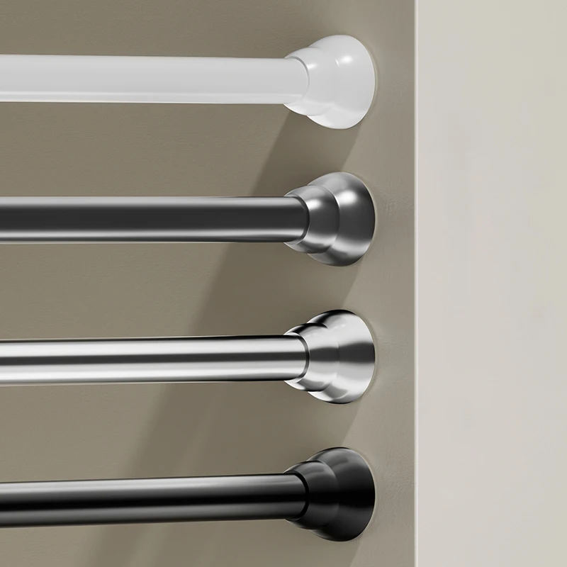 2024 High quality punch free extendable metal curtain rod and rails in stock