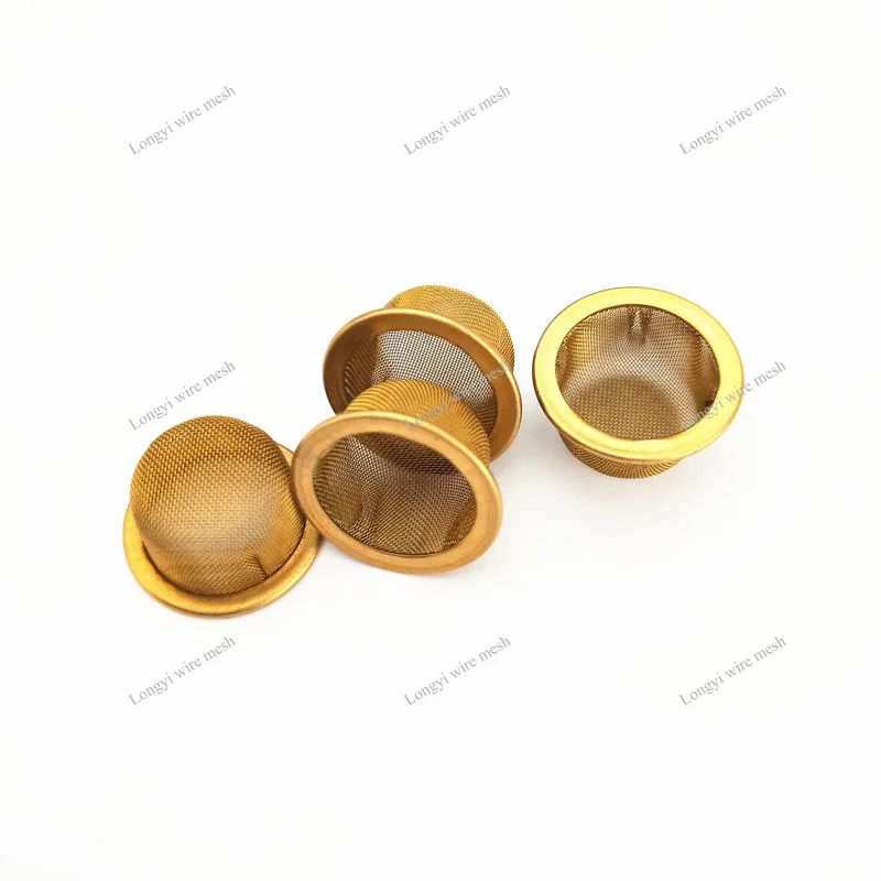 60x60 mesh heat resistant yellow color 16mm 12mm small brass smoking pipe