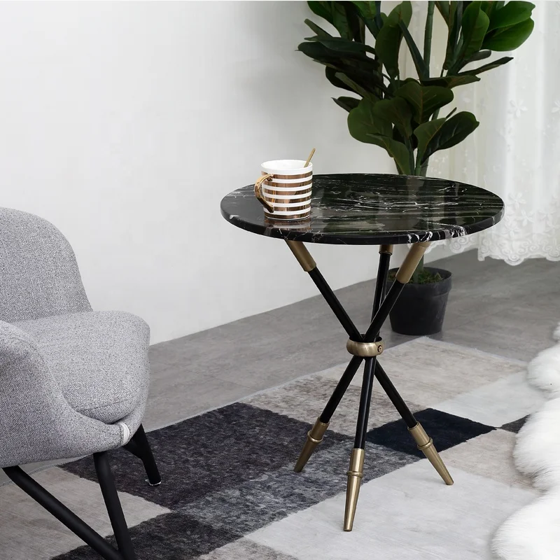 Nordic Black side table Marble Living Room sofa Designed Minimal Modern side table