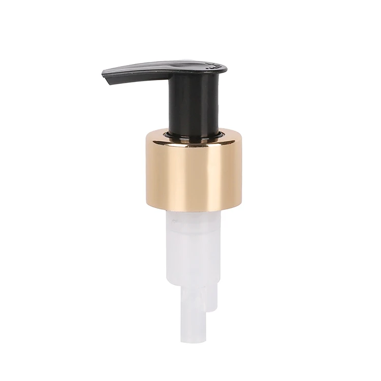 Custom Size Style Color 24Mm Outer Spring Lotion Pump Gold Black Metal New Lotion Pump With Design