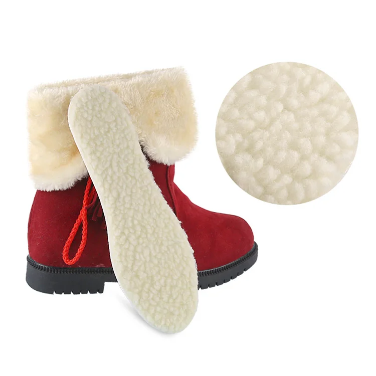 Thick Sheepskin Fleece Insoles For Women And Men Premium Warm Fluffy Wool Replacement Cozy Breathable Inner Soles