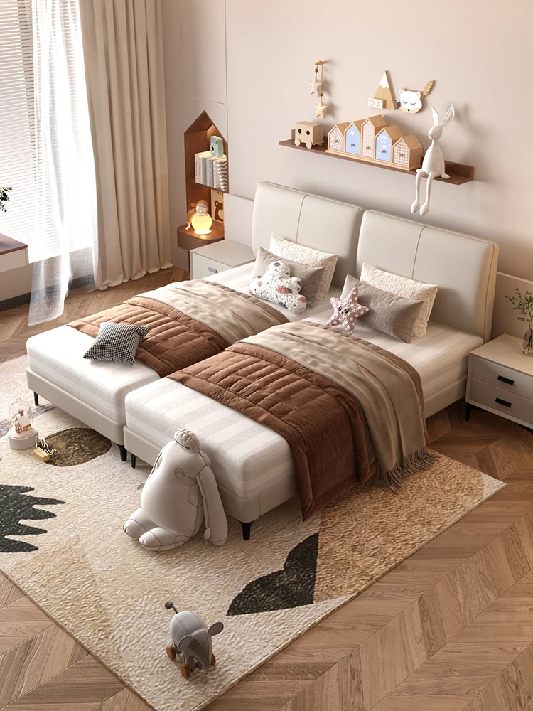 Modern 3 star hotel bedroom furnishings single double queen king size upholstered bed set headboard