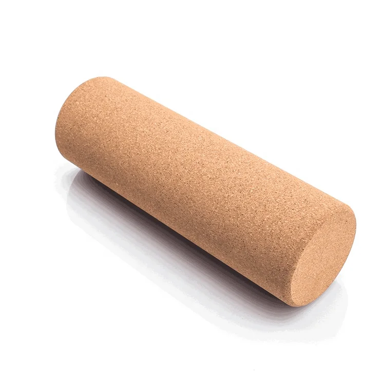Wholesale Durable Non Slip Custom Logo ECO Friendly Gym Massage Wheel Cork Yoga Roller