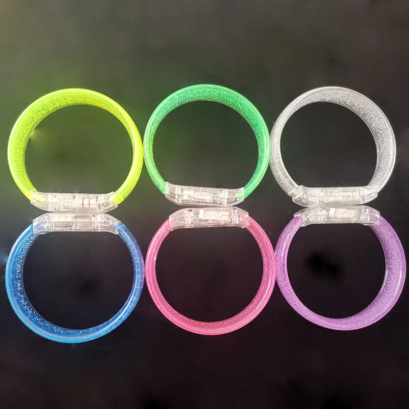 plastic Flashing bracelet custom logo led flashing bubble led bracelets party led flash light Bracelet for multi-color led
