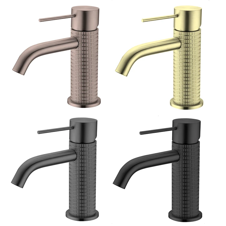 High End Creative Design Bathroom Sanitary Faucet Single Handle Deck Mounted Basin Brass Faucet Washbasin Faucet