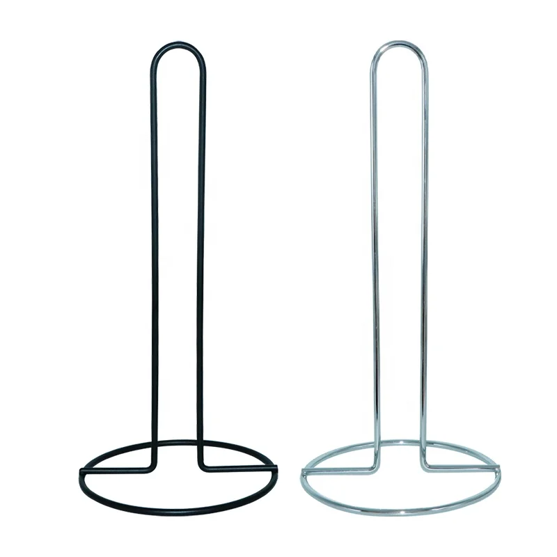 Home Kitchen Towel Holder Toilet Metal Tissue Roll Standing Shelf Paper Holder Stand