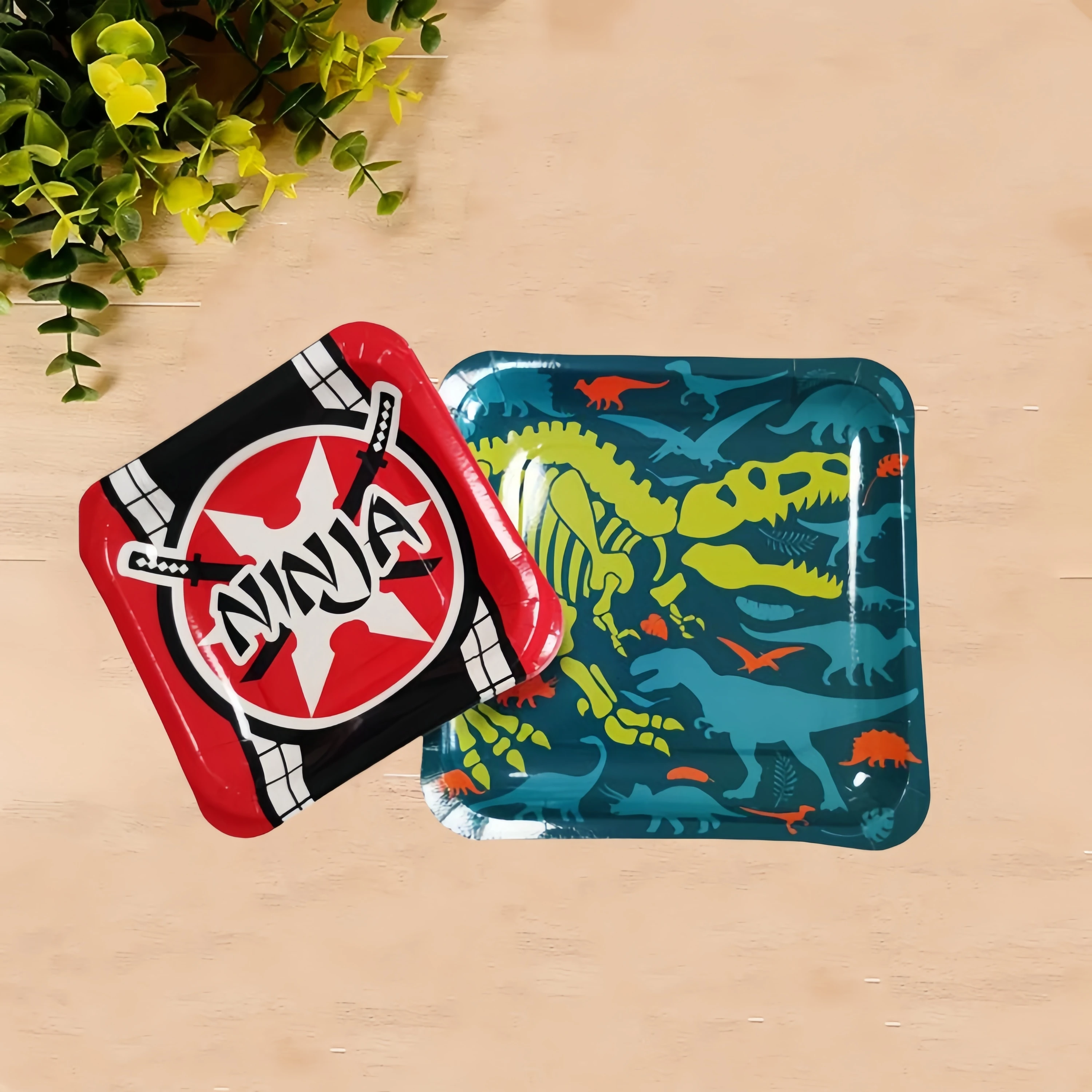 Factory Hot Custom Disposable Square Printed Paper Plates For Party