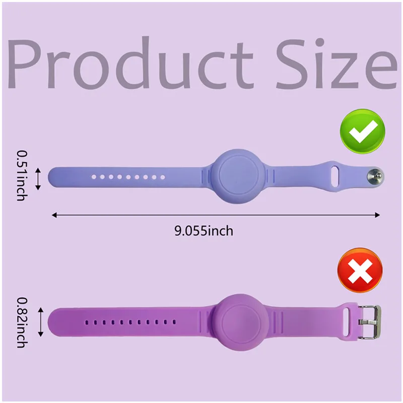 Soft Silicone Band For AirTag Wristband Waterproof Kids Lightweight Tracker Band For AirTag Watch Band