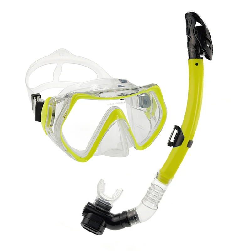 Custom Snorkels Sets Freediving Spear Fishing Mask Swimming Diving Goggles with Snorkel Set