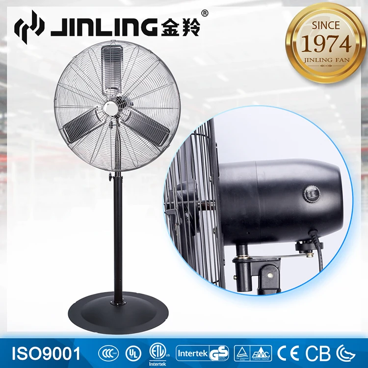 30inch Oscillating Heavy duty High Speed Metal blade workshop Industrial stand Pedestal fan 120V