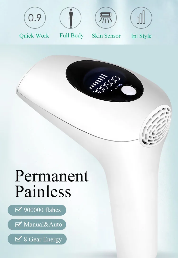 
Fast and Safe Painless Portable IPL Hair Removal Laser 