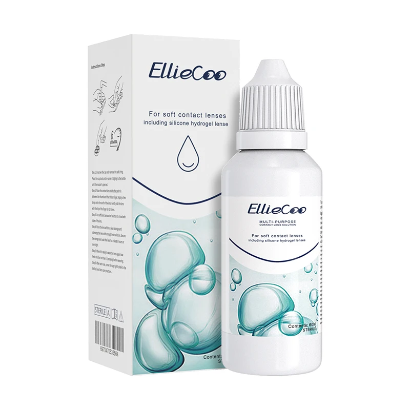 
Elliecoo high quality 60ml contact lens solution for contact lenses free shipping 