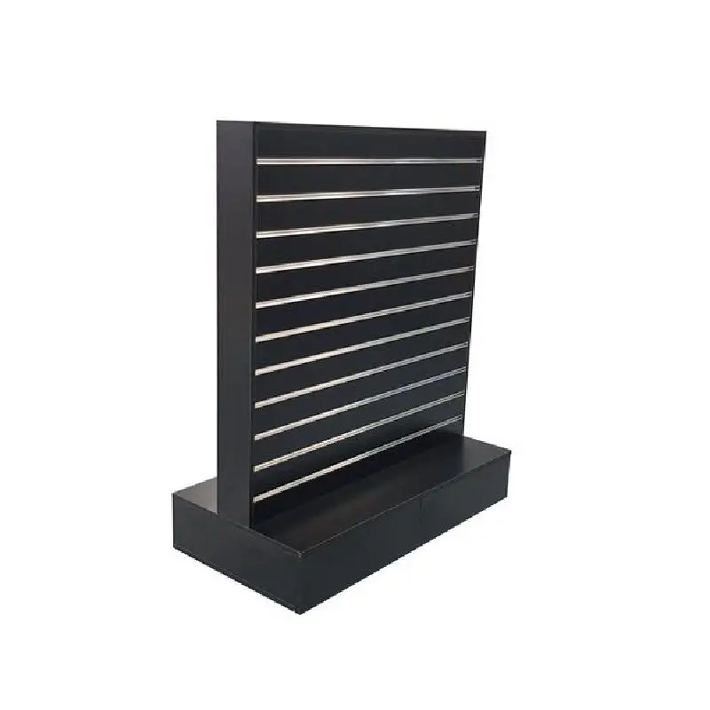 Wholesale Double Sides Tower Slatwall Display Rack MDF Board Slatwall Display Shelf Rack with Drawer