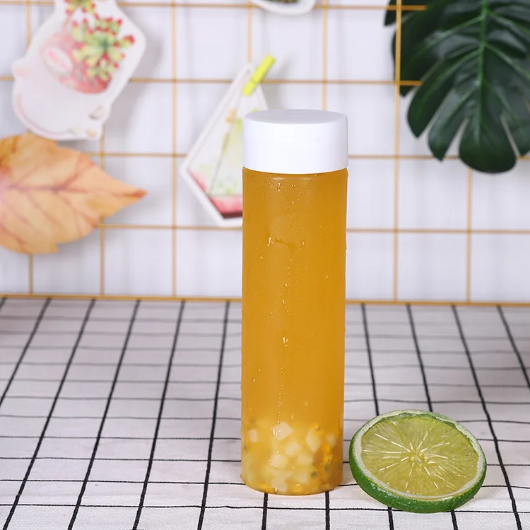400ml 500ml 600ml Beverage Containers Plastic 16 oz Fruit Juice Bottles With Screw Caps