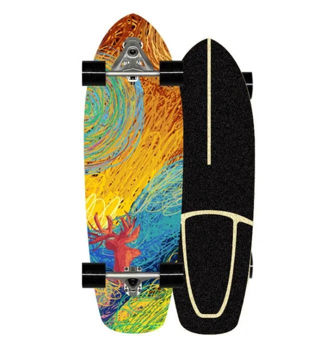 OEM custom complete Single kick retro chinese maple wood mini Twist skateboard