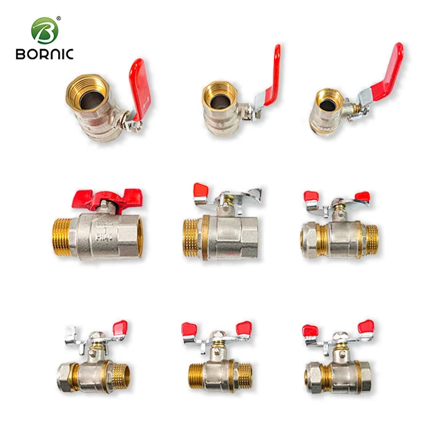 Bornic Free sample Valve Factory Sample Free Brass Water Ball Valve Male Threaded Forged All Size Brass Ball Valve