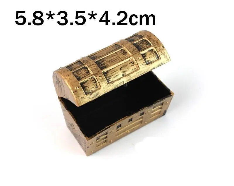Plastic Christmas Treasure Chest Box Vintage Jewelry Small Jewelry Box Pirate Treasure Chest Gift Box
