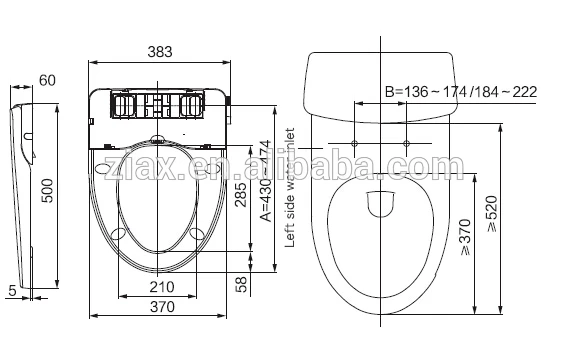 hygienic toilet seat with bidet seat